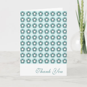 Cute Modern Pretty Stars N Circles Patterns Thank You Card