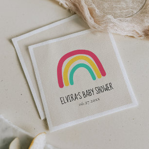 Cute modern rainbow Baby shower Napkin