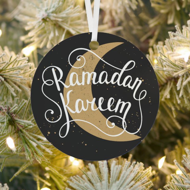 Cute Modern Ramadan Kareem Muslim Holiday Ramadan Metal Tree Decoration (Insitu)