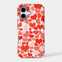 Cute Modern Red Heart Pattern