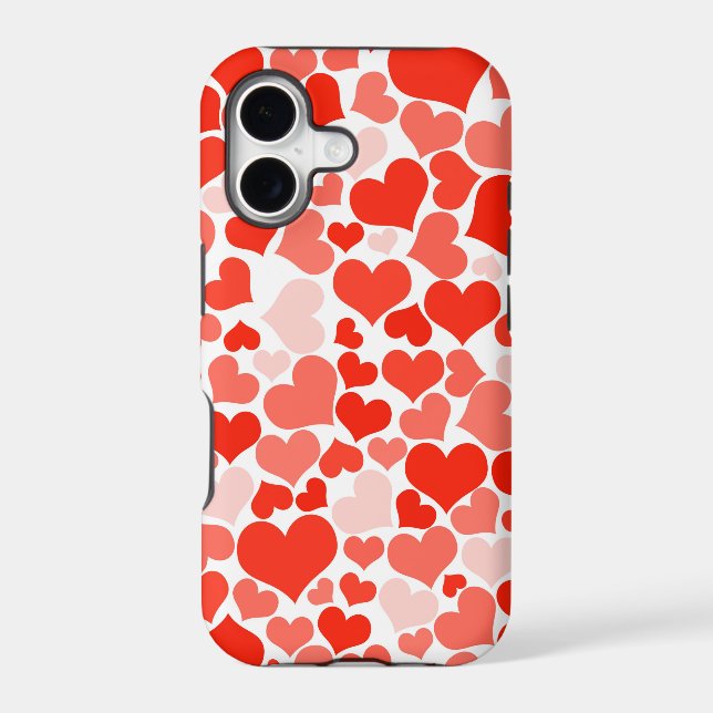 Cute Modern Red Heart Pattern (Back)