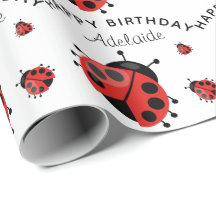 Cute Modern Red Ladybug Personalised