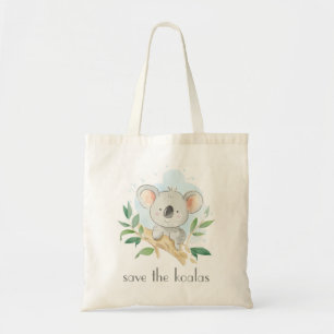 Cute Modern Save The Koalas   Australia Tote Bag