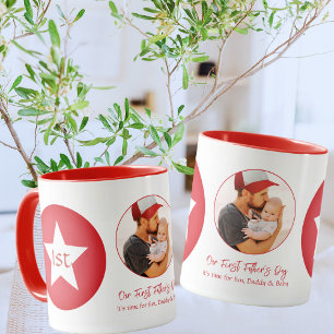 Cute Modern Simple Cool Dad First Fathers Day Mug