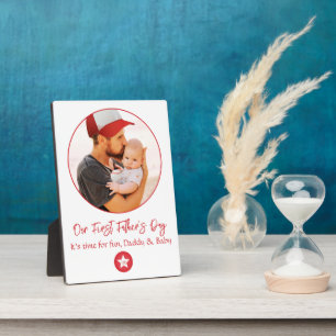 Cute Modern Simple Cool Dad First Fathers Day Plaque