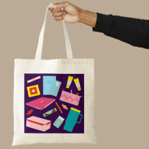 Cute Modern Teacher Must-Haves Supplies Tote Bag