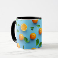 Cute Modern Unique Citrus Fruit Art Pattern