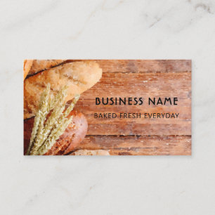 Cute & Modern Watercolor Bread / Bakery Business Card