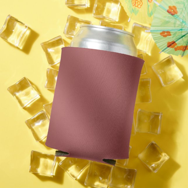 Cute Modern  Watercolor gradient solid red colour  Can Cooler (In Situ Summer)