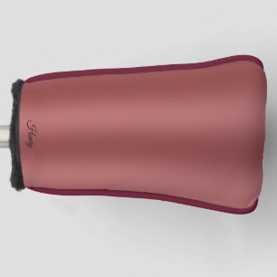 Cute Modern Watercolor gradient solid red colour Golf Head Cover