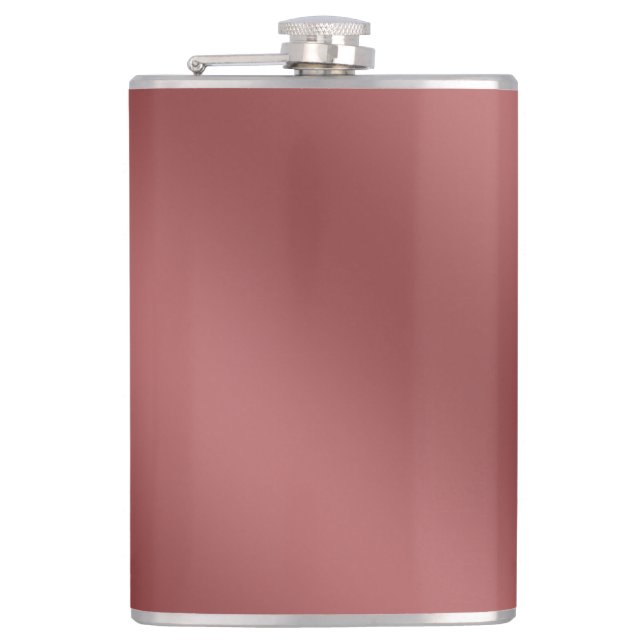 Cute Modern  Watercolor gradient solid red colour  Hip Flask (Front)