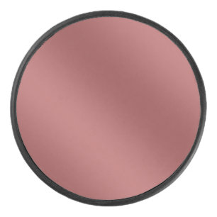 Cute Modern  Watercolor gradient solid red colour  Hockey Puck