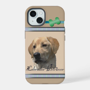 Cute Modern Yellow Lab Dog Art iPhone 15 Case