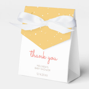 Cute Modern Yellow Wild One Sloth Baby Shower Favour Box