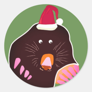 Cute Mole Cristmas Sticker