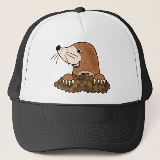 Cute mole funny small animal cartoon art trucker hat