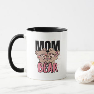 Cute Mom Bear Text Illustration Mug