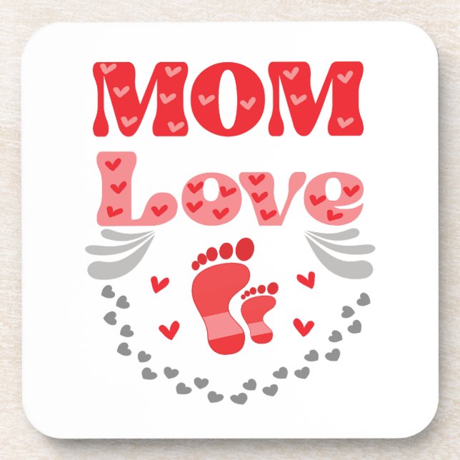 Cute Mom Love Coaster (Front)