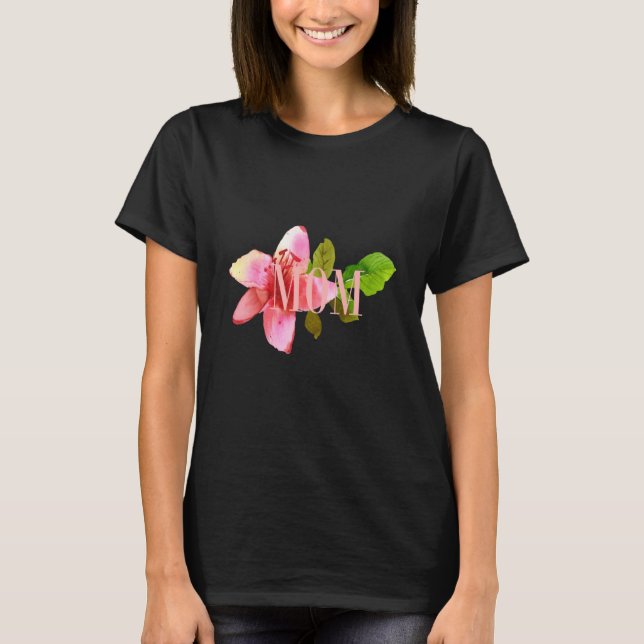 Cute Mom Mother Wife Flower Baby Shower Mother's D T-Shirt (Front)