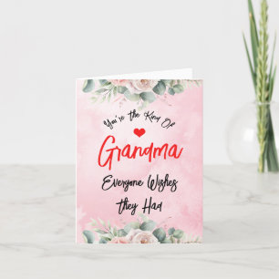 Cute Mom Mother's Day For Lovely Grandma Custom Thank You Card