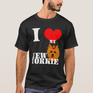 Cute Mom Yorkie I heart new puppy Yorkshire Terrie T-Shirt