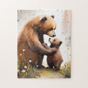 Cute Mommy & Baby bear  Jigsaw Puzzle