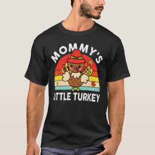 Cute Mommy s Little Turkey  Girl Toddler Thanksgiv T-Shirt