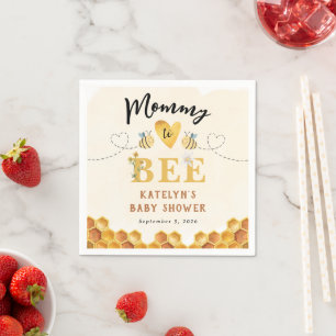 Cute Mommy to Bee Gender Neutral baby shower Napkin