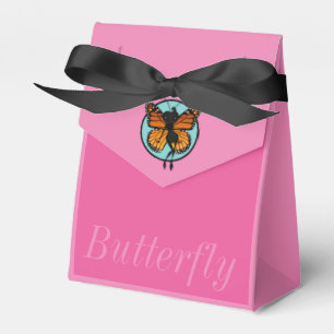 CUTE MONARCH BUTTERFLY LADY TENT FAVOR BOX