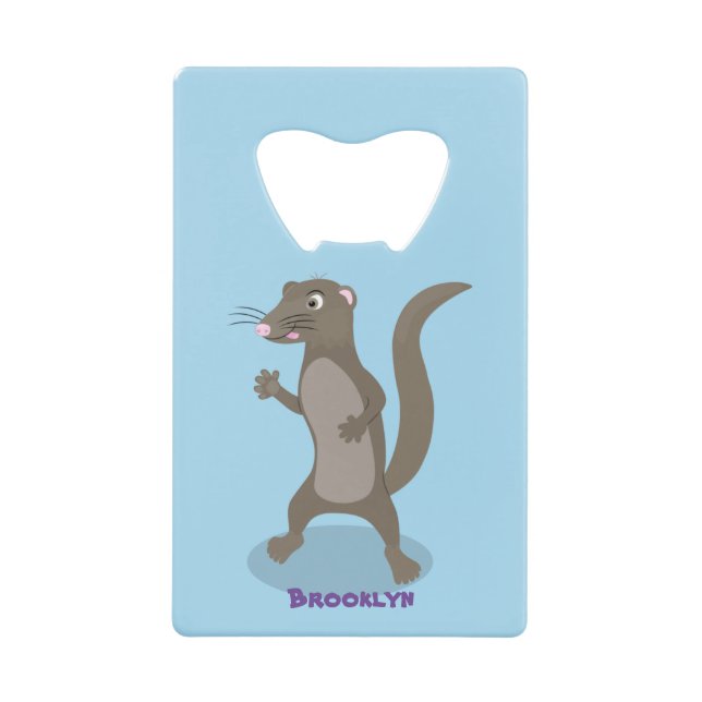 Cute mongoose cartoon illustration (Front)