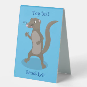 Cute mongoose cartoon illustration