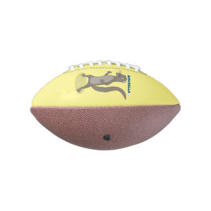 Cute mongoose cartoon illustration american football
