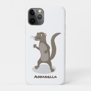 Cute mongoose cartoon illustration iPhone 11 pro case