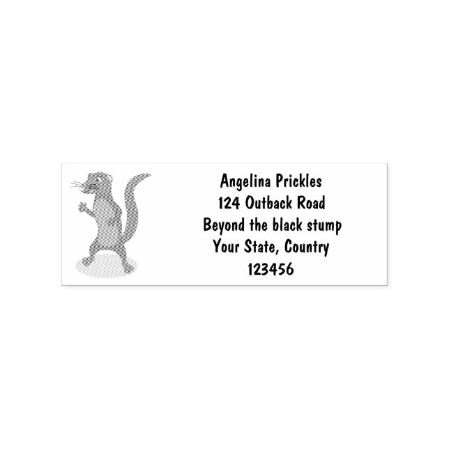 Cute mongoose cartoon illustration rubber stamp (Imprint)