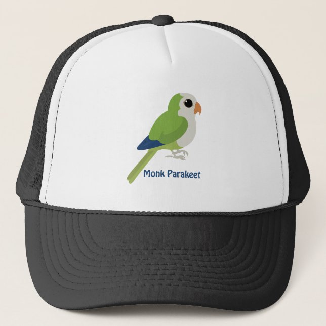 Cute Monk Parakeet Trucker Hat (Front)