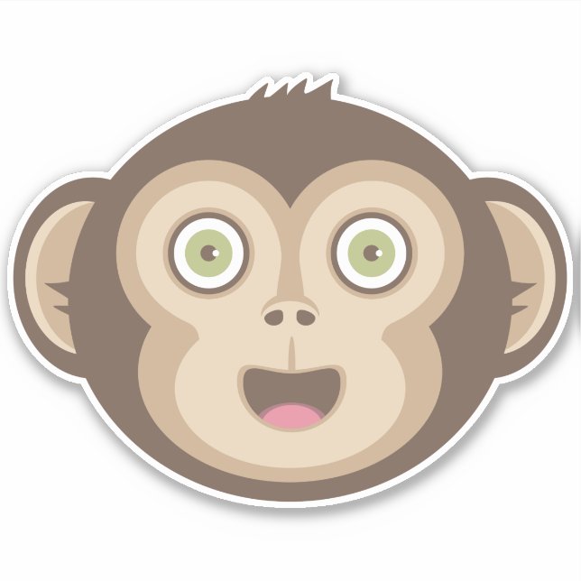 Cute Monkey - Adorable Chimpanzee Happy Face  (Front)