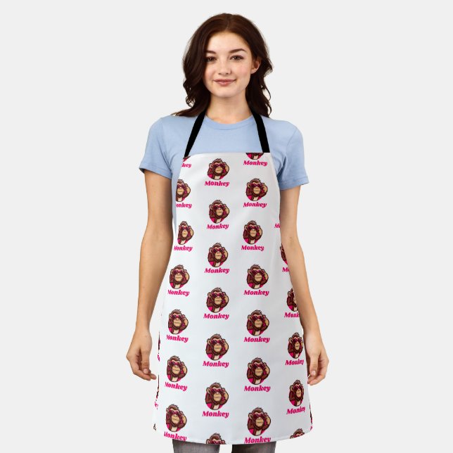 Cute Monkey Apron (Worn)