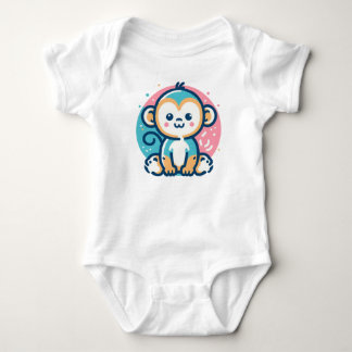 Cute Monkey Baby Bodysuit