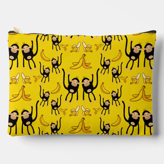 Cute Monkey Birthday  Accessory Pouch (Front)