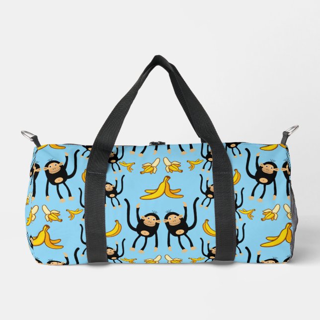 Cute Monkey Birthday  Duffle Bag (Front)