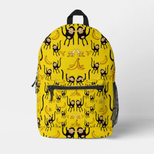 Cute Monkey Birthday Printed Backpack