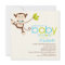 Cute Monkey Boy Baby Shower Invitation