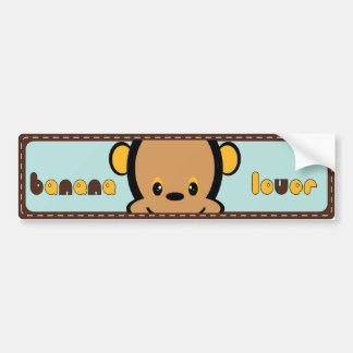 cute monkey bumper sticker