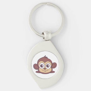 Cute monkey clipart key ring