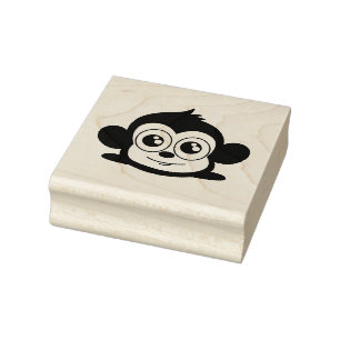 Cute monkey clipart rubber stamp