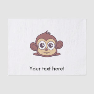 Cute monkey clipart tissue paper