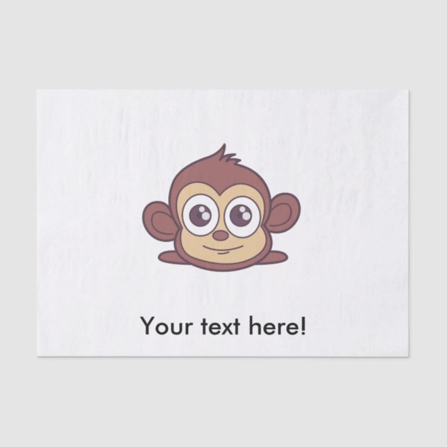 Cute monkey clipart tissue paper (Front)