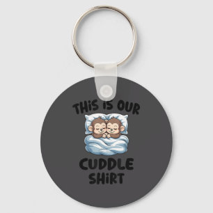 Cute Monkey Couple This Is Our Cuddle  Key Ring