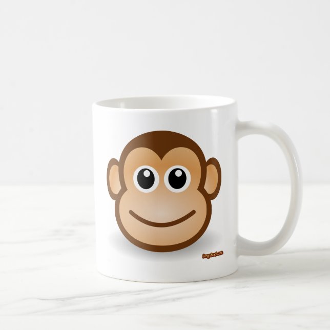 Cute Monkey Face Coffee Mug (Right)