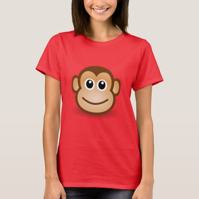 Cute Monkey Face T-Shirt (Front)